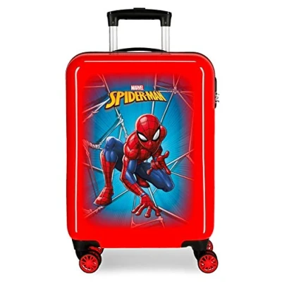 Imagen de Marvel Spiderman Black Maleta de Cabina Rojo 37x55x20 cms Rígida ABS Cierre combinación 34L 2,6Kgs 4 Ruedas Dobles Equipaje Mano