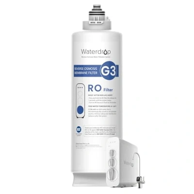 Imagen de Waterdrop WD G3 N2RO Filtro, Certificado NSF, Recambio para el Sistema de Osmosis Inversa W, 2 Años Lifetim