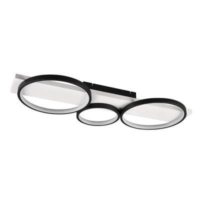 Imagen de Trio Lighting Plafón LED Medera, 3 luces, negro