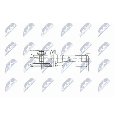Imagen de NTY NPW BM 033 Junta Homocinética Eje delantero, derecha BMW: 5 Berlina, Touring, 7