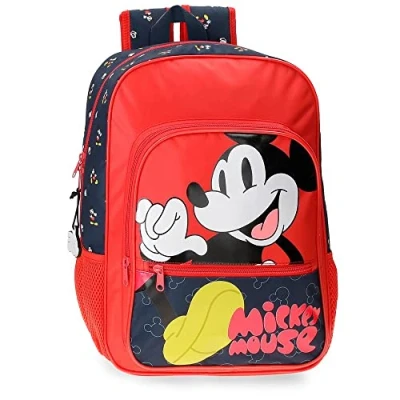 Imagen de Disney Mickey Mouse Fashion Mochila Escolar Multicolor 30x38x12 cms Microfibra 13,68L