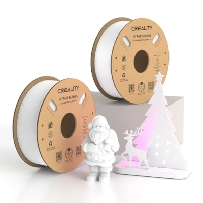 Imagen de Creality filamento PLA oficial para impresoras 3D, Hyper de alta velocidad, impresión 1,75 mm. Precisión dimensional +/ 0,02 mm, 2 kg (2 bobinas 1 kg), negro +