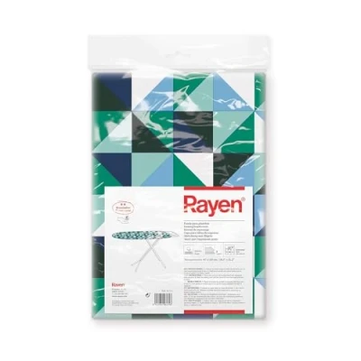Imagen de Rayen Funda para Tabla de Planchar Clip, 130x47 cm, Cuadros Multicolor, Poliuretano, 47x 130 cm