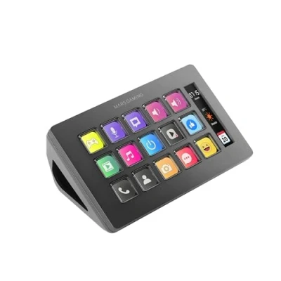 Imagen de MARSGAMING MSD One, Control Deck Slim, 15 Teclas LCD Personalizables, Pantalla Ampliada, Software de y Plug ins, Compacto con Diseño Slim Ergonómico, Windows MacOS, Negro