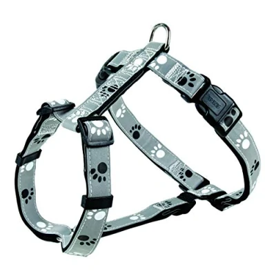 Imagen de Trixie 12232 Arnés perro, color negro/gris plateado, S M, 40 x 65 cm, 20 mm