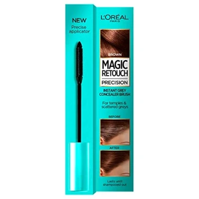 Imagen de Loreal Magic Retouch Precision Brush Tinte para el cabello, marrón a medio, 8 ml
