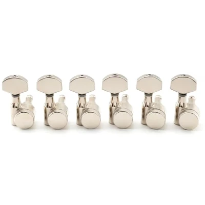 Imagen de Musiclily Pro 6 en línea 1 Pin Clavijas de Afinación Bloqueo Guitarra Clavijeros Bloqueantes para Eléctrica tipo SQ Strat Tele, Nickel