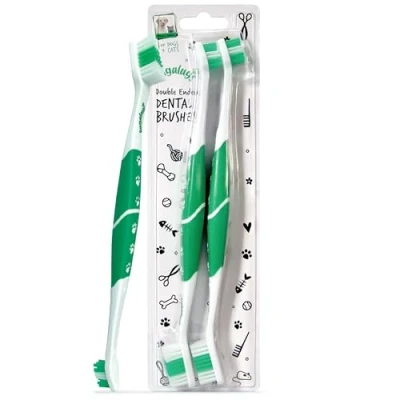 Imagen de Bugalugs Cepillo de dientes para perros y gatos, removedor placa perro doble extremo, nuestros productos limpieza dental hacen que la sea
