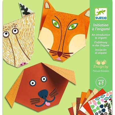 Imagen de Djeco Animals Origami Paper Craft Kit Animales Pequeños Regalos, Estrella, Multicolor, Mittel (DJ08761)