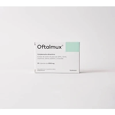 Imagen de Oftalmux│Complemento alimenticio│Cuida la salud de tus ojos│100% Natural a base aceite pescado, vitaminas, luteína y minerales