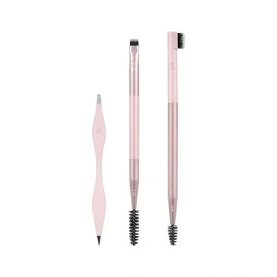 Imagen de REAL TECHNIQUES Brow Shaping Set, Spoolie, Brushes, Tweezers, Dual Ended Eyebrow Tools, For Styling, &amp; Eyebrows, Get Full, Fluffy Brows, 3 Piece Set
