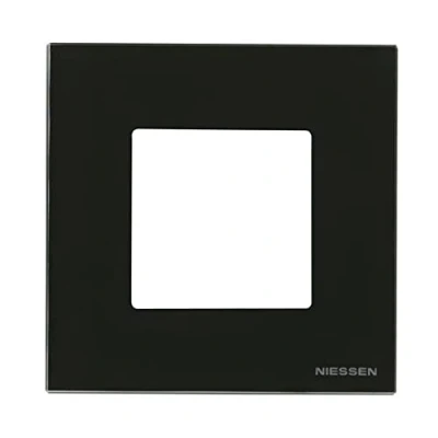 Imagen de Niessen zenit Marco 1 elemento 2 módulos serie cristal negro