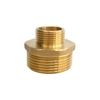 Imagen de Boquilla reductora 1 1/2&quot; x 1&quot; AG/AG latón doble rosca exterior adecuado para agua potable