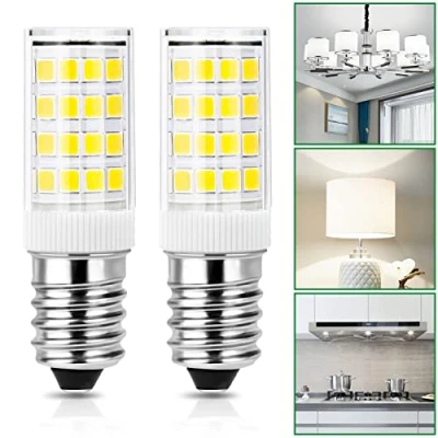 Imagen de Tailcas Bombilla LED E14 4W, Luz Frio 6000K Equivalente 40W, Sin Parpadeo, AC 220 240V, para Frigorifico, Candelabro, No Regulable, pack de 2