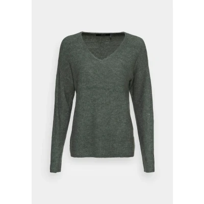 Imagen de Vero Moda Vmcrewlefile Vneck Jersey de punto, Mujer, Talla: Medium, Balsam green melange