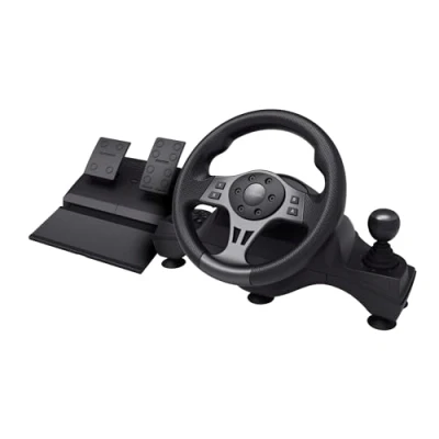 Imagen de Trust GXT 289 Movi Volante de Carreras PC, Xbox Series X/S, PS4, Nintendo Switch, con Pedales, Levas Cambio, Palanca Cambios, Vibración, Racing/Farming Simulator / F1 Gran Turismo