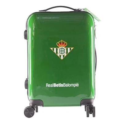 Imagen de Real Betis Balompié Maleta de Viaje Compatible con Todo Tipo Aerolíneas Sistema Cierre Seguridad TSA 8 Ruedas Giratorias 55x40x20 cm 2,8 kg Producto Oficial