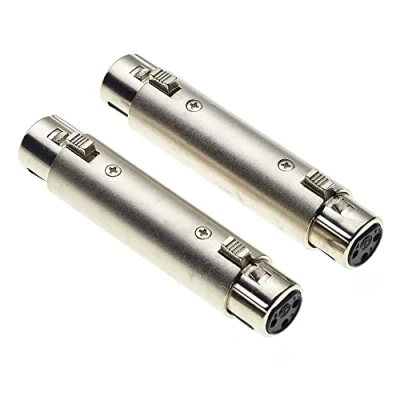 Imagen de Keple Adaptador de XLR Hembra a Hembra, Conector 3 Pines acoplador género línea micrófono, Paquete 2