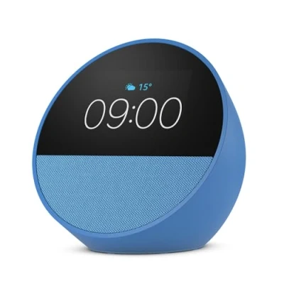 Imagen de Reloj despertador inteligente Amazon Echo Spot (modelo 2024), Sonido de calidad y Alexa, Azul