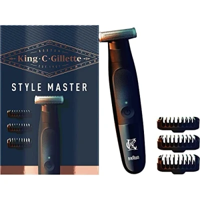 Imagen de King C. Gillette Style Master Recortadora Para Barba Sin Cable Hombre Con Hoja 4D, Máquinilla de afeitar