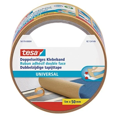 Imagen de tesa 56170 00004 11 Cinta Adhesiva de Doble Cara, Blanco, 5m x 50mm