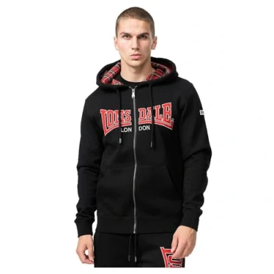 Imagen de Lonsdale MIT Reissverschluss Normale PAS Sudadera con cremallera, Hombre, Talla: XL, Black red grey