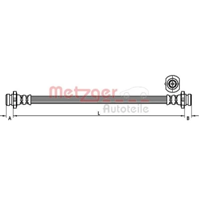 Imagen de METZGER 4111272 Latiguillos de Freno 397 M10x1 DF NISSAN: NP300 Navara Pick up