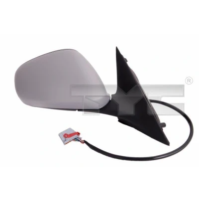 Imagen de Espejo retrovisor Tyc 301 0032 izquierda imprimado para ajuste elect. espejo, asférico, calefactable, abatible eléctricamente, tintado en azul, con se