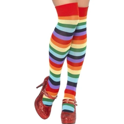 Imagen de Smiffys Calcetines de payaso, largos multicolor