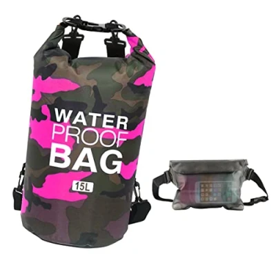 Imagen de Idefair Bolsa Seca Impermeable, Mochila Flotante de Playa Saco seco liviano para la Playa, Paseos en Bote, Pesca, Kayak, natación, Rafting, Camping 5L 10L 15L 20L 30L