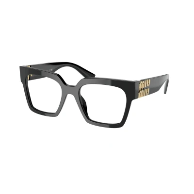 Imagen de Miu Mujer MU 04UV 1AB1O1 Monturas ópticas Acetato Negro Transparente Cuadrada Normal