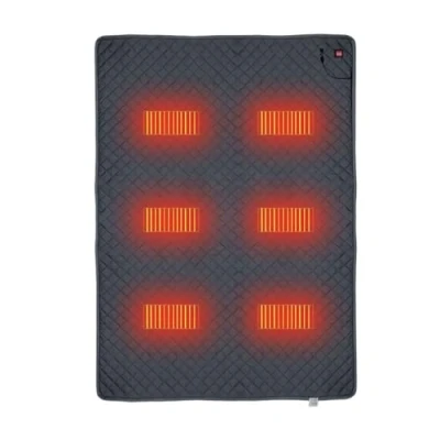 Imagen de LSRFXF Saco de Dormir Doble para Adultos, Soporte Alimentación USB 5 V, Almohadilla con Calefacción, Manta Calefactable Acampar Mochilero Senderismo