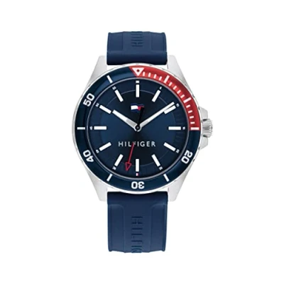 Imagen de Tommy Hilfiger Reloj Analógico de Cuarzo para hombre con Correa en silicona Azul 1792009