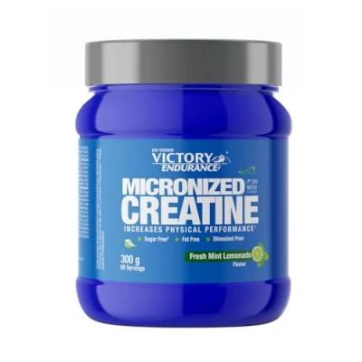 Imagen de Victory Endurance Micronized Creatine (300g) Sabor Fresh Mint Lemonade, Creatina Micronizada Ultra fina 200 mesh, Con AstraGin para absorción óptima, Aumenta el Rendimiento Físico, Sin Azúcar, Vegano