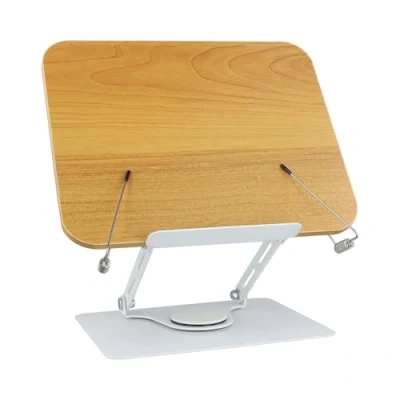 Imagen de Litinliv Atril para Libros, Soporte de Libro Lectura, Lectura con Base Giratoria 360, Libro, Ajustable Libros/Revista/Recetas/Partituras