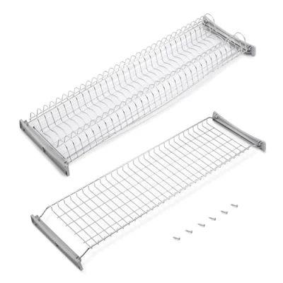 Imagen de EMUCA Escurreplatos para módulos Altos Suprastar, Escurridor de Platos y Vasos Muebles Cocina, Anchura Interior módulo 860 870 mm, Acero, Cromado