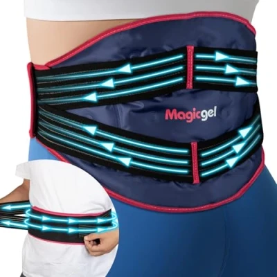 Imagen de Magic Gel Bolsa de Frio Calor para Lesiones Faja Congelador o Microondas Alivia Dolores Espalda con Extra Compresión Bolsas Efecto Frío