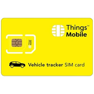 Imagen de Tarjeta SIM para LOCALIZADOR/Tracker GPS de Coches Things Mobile con Cobertura Global y Red multioperador GSM/2G/3G/4G, sin costes fijos tarifas competitivas. 10 crédito Incluido