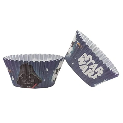 Imagen de Dekora Blister de 25 Cápsulas Cupcake para Decorar Tartas Ideal Cumpleaños y Fiestas Temáticas Star Wars 18 g