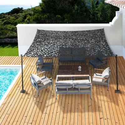 Imagen de IDMarket Vela de sombra rectangular (4 x 6 m), color gris
