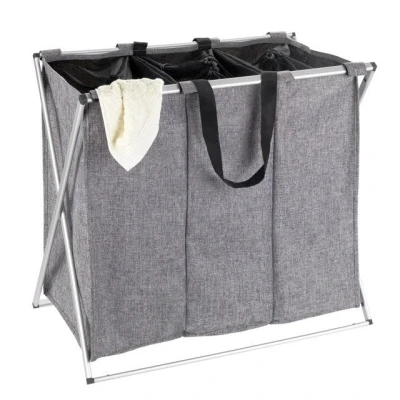 Imagen de WENKO Pongotodo Trio Gris Moteado Cesta para la Ropa