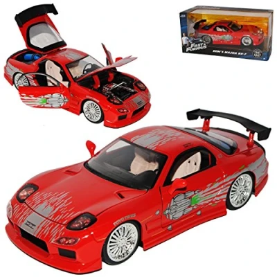 Imagen de Mazda RX7 Dominik Toretto Rojo 1991 2002 Fast &amp; Furious 8 The and 1/24 Jada Modelo Coche