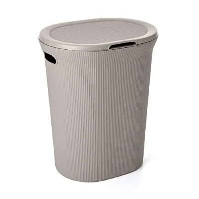 Imagen de Tatay Cesto de Ropa Baobab, 40 L Capacidad, Polipropileno, Libre BPA, con Tapa, Color Marrón (Taupé), Medidas: 41 x 33 50 cm