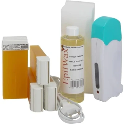 Imagen de EPILWAX S.A.S Kit D&#039;Épilation Solo Complet la Cera Desechable Miel, con Roll on Grande Modela para las piernas, axilas, y el cuerpo.