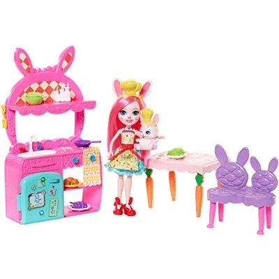 Imagen de Enchantimals Bunny en cocina divertida, muñeca con mascota y accesorios (Mattel FRH47) , color/modelo surtido