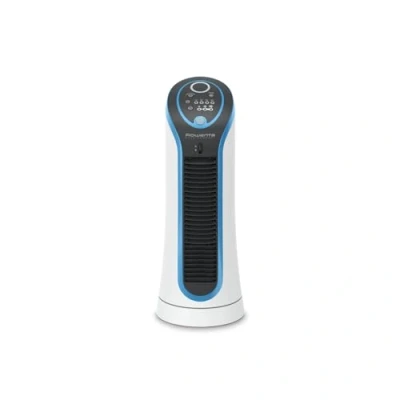 Imagen de Ventilador de torre Rowenta Eole Compact VU6210, 30 W, 45 dB, Flujo aire 3D, 3 vel., Oscilación y Apagado autom., Temporizador, Panel LED, Blanco