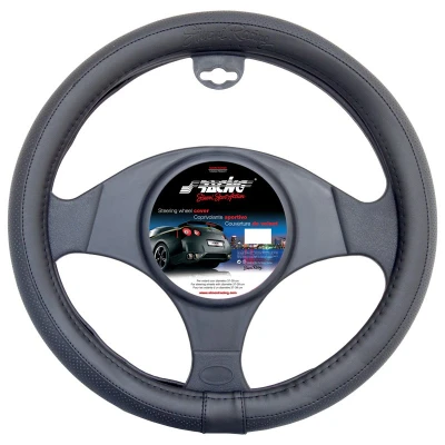 Imagen de Simoni Racing Total Black CVT/16 Funda cubierta para el volante negro 37 39cm Ecopiel