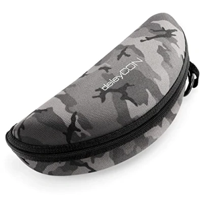 Imagen de deleyCON Funda Rígida de Gafas Tapa Dura Lectura Sol Paño Limpieza Camuflaje
