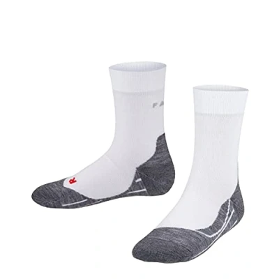 Imagen de FALKE RU4 K SO algodón anti ampollas 1 par, Calcetines para correr Unisex niños, Blanco (White Mix 2020), 23 26