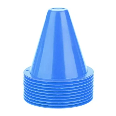 Imagen de Samfox Conos Plastico Cono de Entrenamiento Fútbol, Sport Cones Plastic Barriers Marker Football Cone Set 10pcs(Azul)